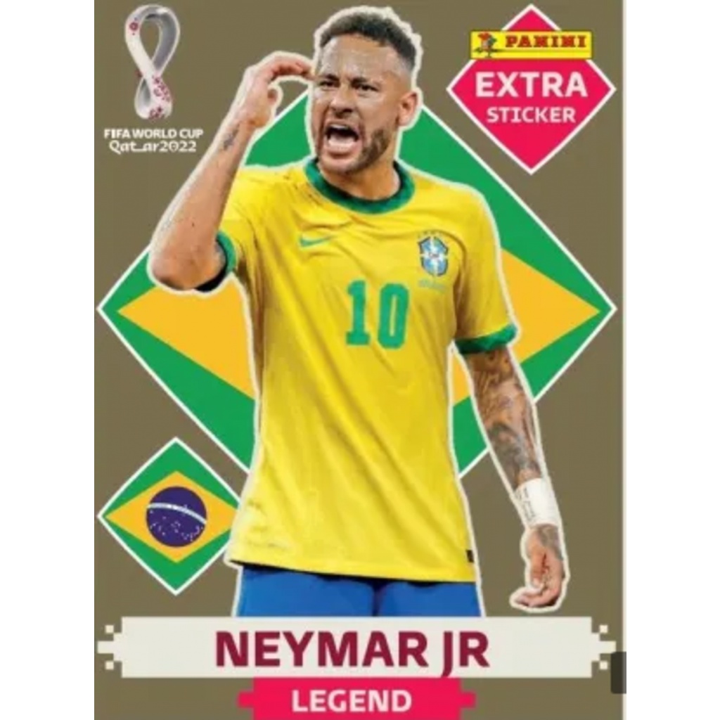 Neymar Ouro - Figurinha Extra Legend - Copa Qatar 2022