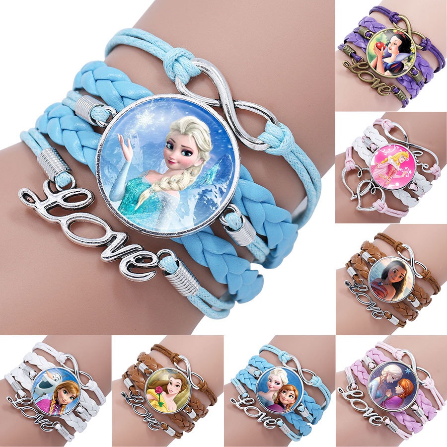 Disney Princess Children Cartoon Bracelet Frozen Elsa Lovely Wristand ...