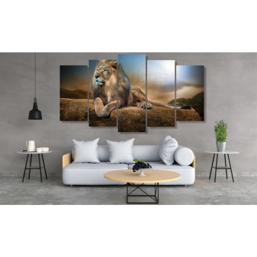 Quadro 5 Peças Para Sala Decoração Gatinho Tigre 3d R:3475 - MAP Artesanato  MDF - Quadro Decorativo - Magazine Luiza