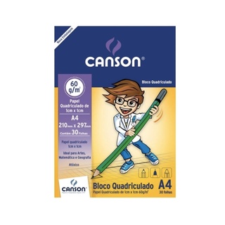 Bloco Papel CANSON Quadriculado A4 60g/m2