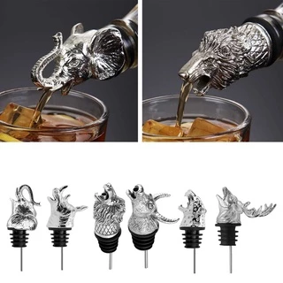 Vinho Champanhe Pourer Decanter Animal Cabeça Em Forma De Tampas De Seladores Prateado Bartender Ferramentas De Cozinha