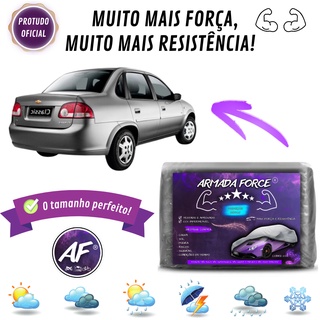 Capa Cobrir Chevrolet Corsa Classic Todas as Gerações ARMADA FORCE Impermeável 100% S/F Protege Sol Chuva Poeira Proteção Automotiva Anti-UV Lona
