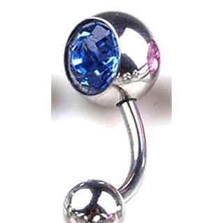 Piercing Umbigo Rainbow Duplo Strass é na ALARGS