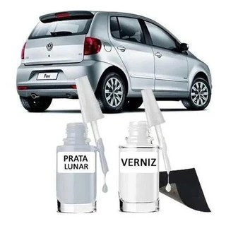 Tinta Tira Risco Automotivo Volkswagen Fox Cor Prata Lunar
