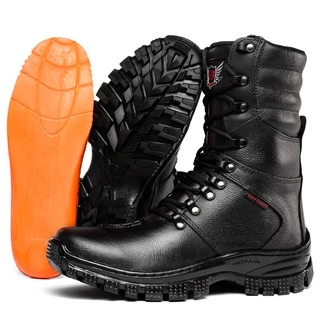 Bota Coturno militar Rocam Segurança SF Calcados em Couro