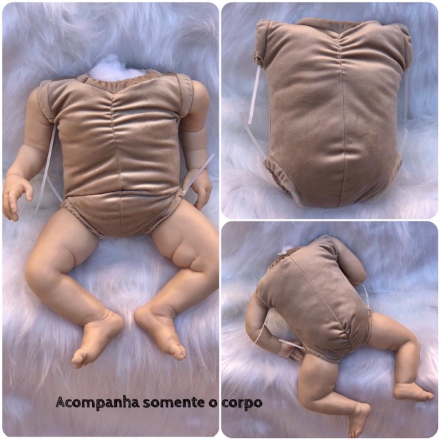 Qican Boneca bebê reborn silicone corpo inteiro 19 polegadas