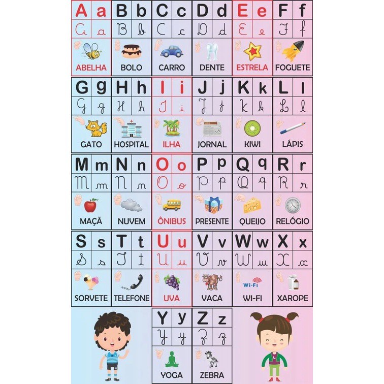 Alfabeto - 4 Tipos De Letras - Cartinhas - Jogo Educativo