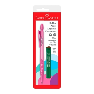 Conjunto FABER-CASTELL Lapiseira Bubble Rosa 0,5mm + Grafite