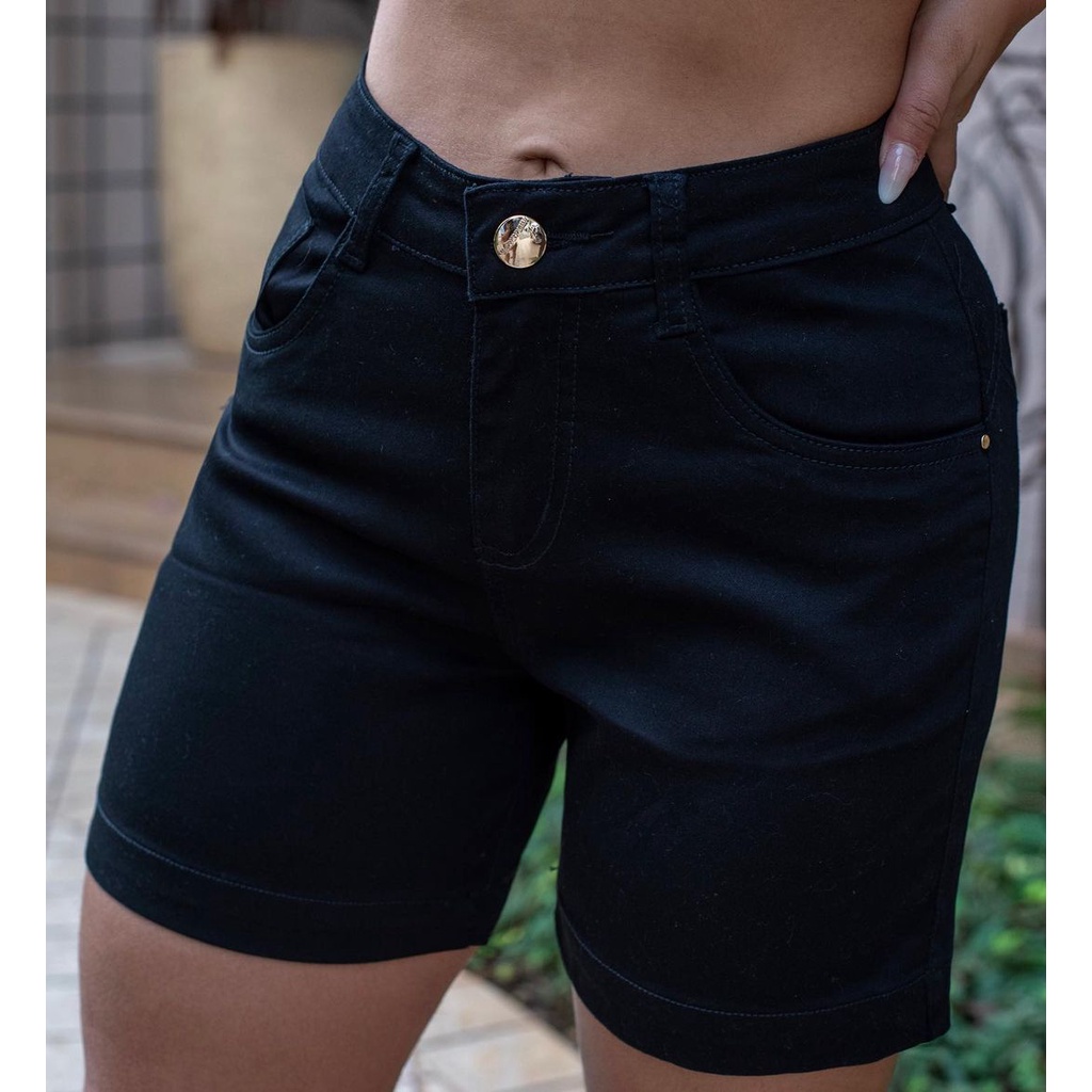 Promoção de Shorts Jeans Feminino Preto - CT