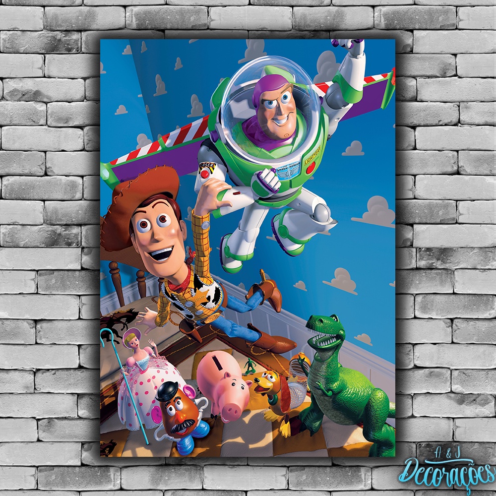Placas Decorativas Quadros Procurando Nemo, Ratatouille, Toy Story