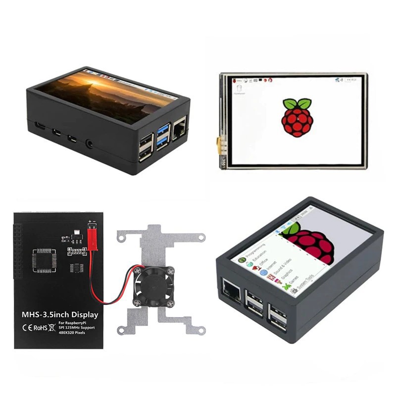 Tela Toque Raspberry Pi 4 Kit Touch Screen Display LCD 3.5 125MHz SPI ...