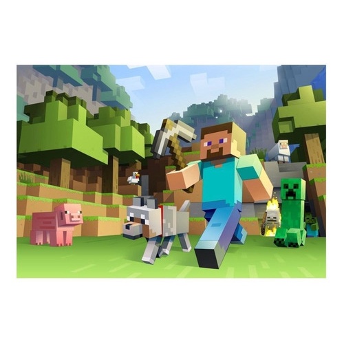 MINECRAFT FAIXA LATERAL 002 A4 - PAPEL ARROZ ESPECIAL