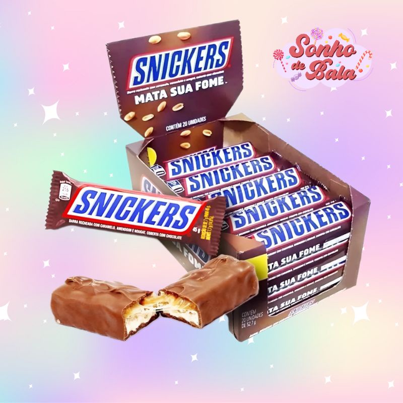 Chocolate Snickers 45gr C/20un 900gr | Shopee Brasil