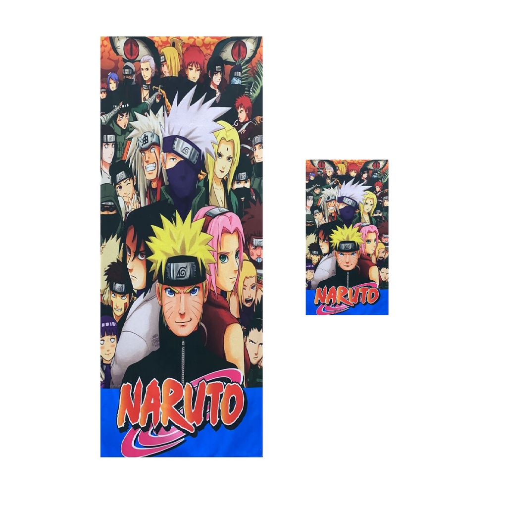 Toalha Naruto + Toalhinha Mao Rosto Anime Akatsuki
