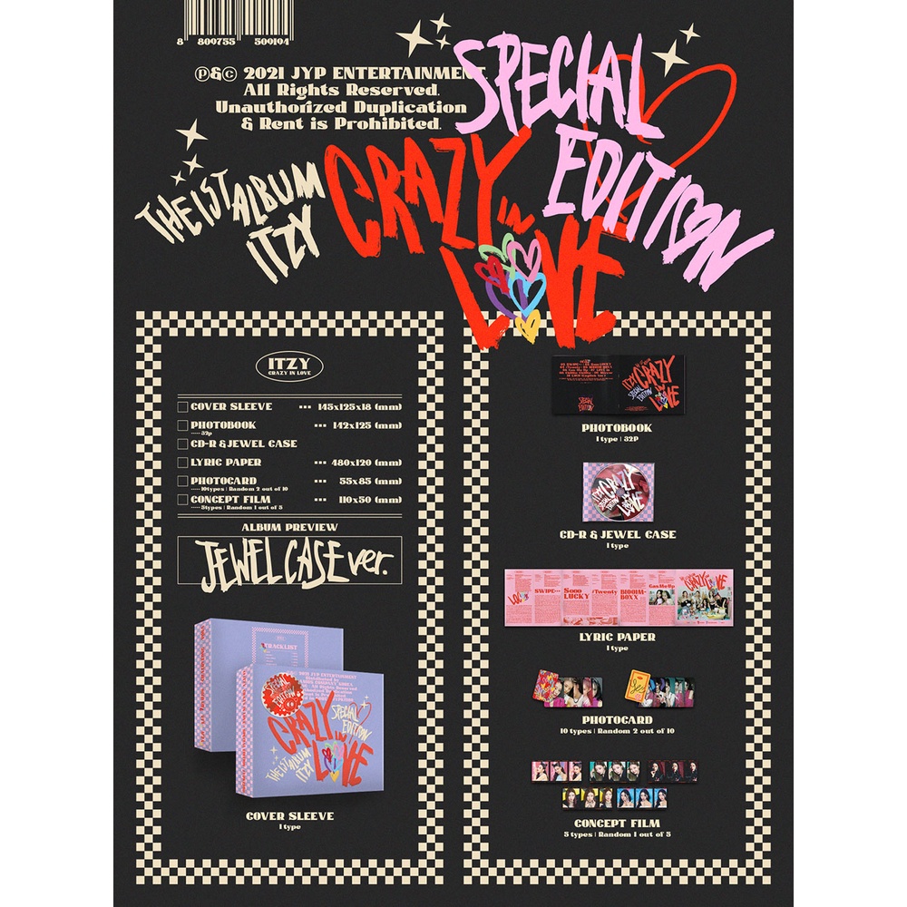 ITZY - CRAZY IN LOVE SPECIAL EDITION (JEWELCASE VER) | Shopee Brasil