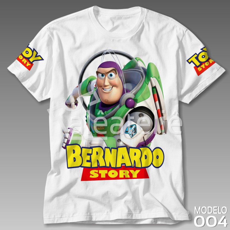 Camiseta Toy Story Buzz Lightyear Infantil Adulto Personalizada