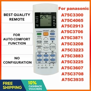 Para Controle Remoto Panasonic Aircon (Função Auto Comfort) Ar Condicionado Universal A75C3300 4065 2913 3706 3871 3208 3223 3883 3225 3607 3708 3935