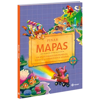 Livro Com Mapas Dos Filmes Da Disney Pixar Capa Dura