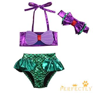 Perfeitamente-Toddler Meninas Sereia Summer Beach Swimwear Conjunto De Biquíni