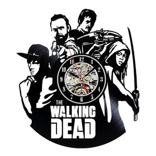 The Walking Dead 02 - Relógio Disco De Vinil Decoração
