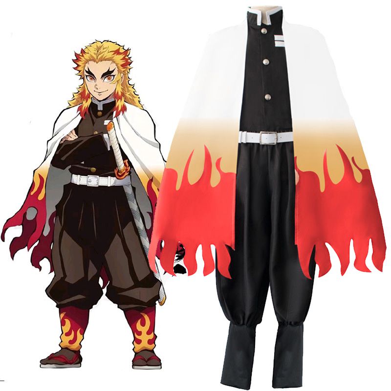 Fantasia De Cosplay Respirável Demon Slayer Kimetsu No Yaiba Rengoku ...