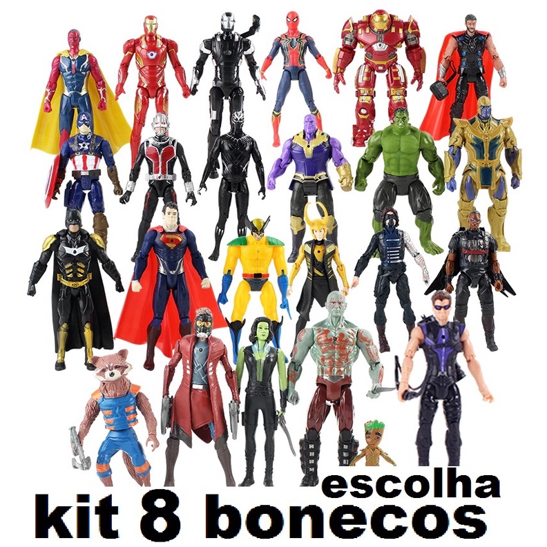 Bonecos Toy story 4, Vingadores, Liga da Justiça, Sonic