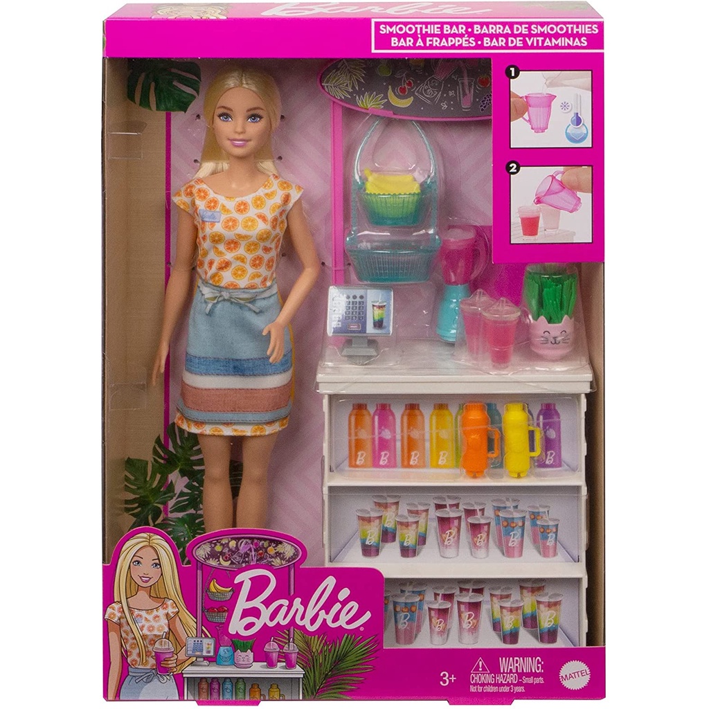 Boneca Barbie Petite Morena Playset Cozinha Gatinho - Mattel