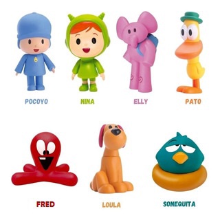 Bonecos Turma Do Pocoyo Em Vinil Todos Personagens Nina Loula Pato Elly ...