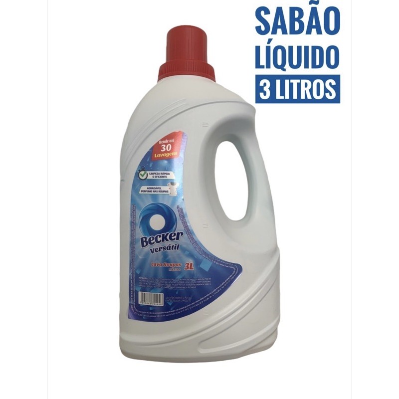 Lava Roupas Líquido Becker Versátil 3 Litros