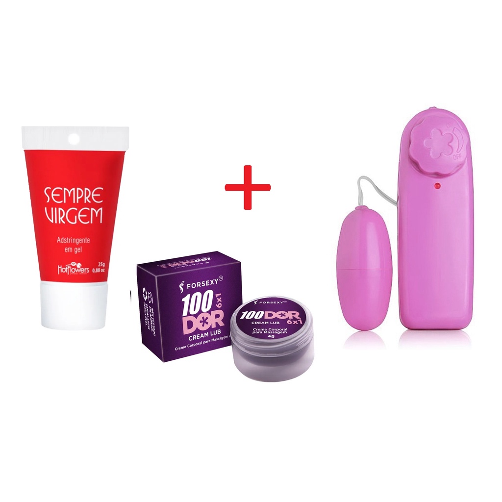 Vibrador MiniBullet + Sempre Virgem + Gel 100Dor