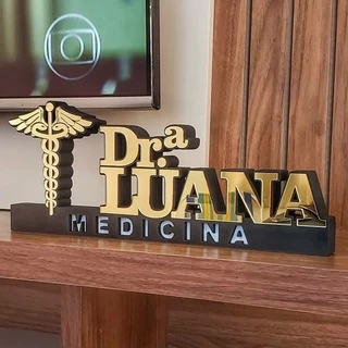 Letreiro 3d Profissões Personalizável Com Nome - 35cm.