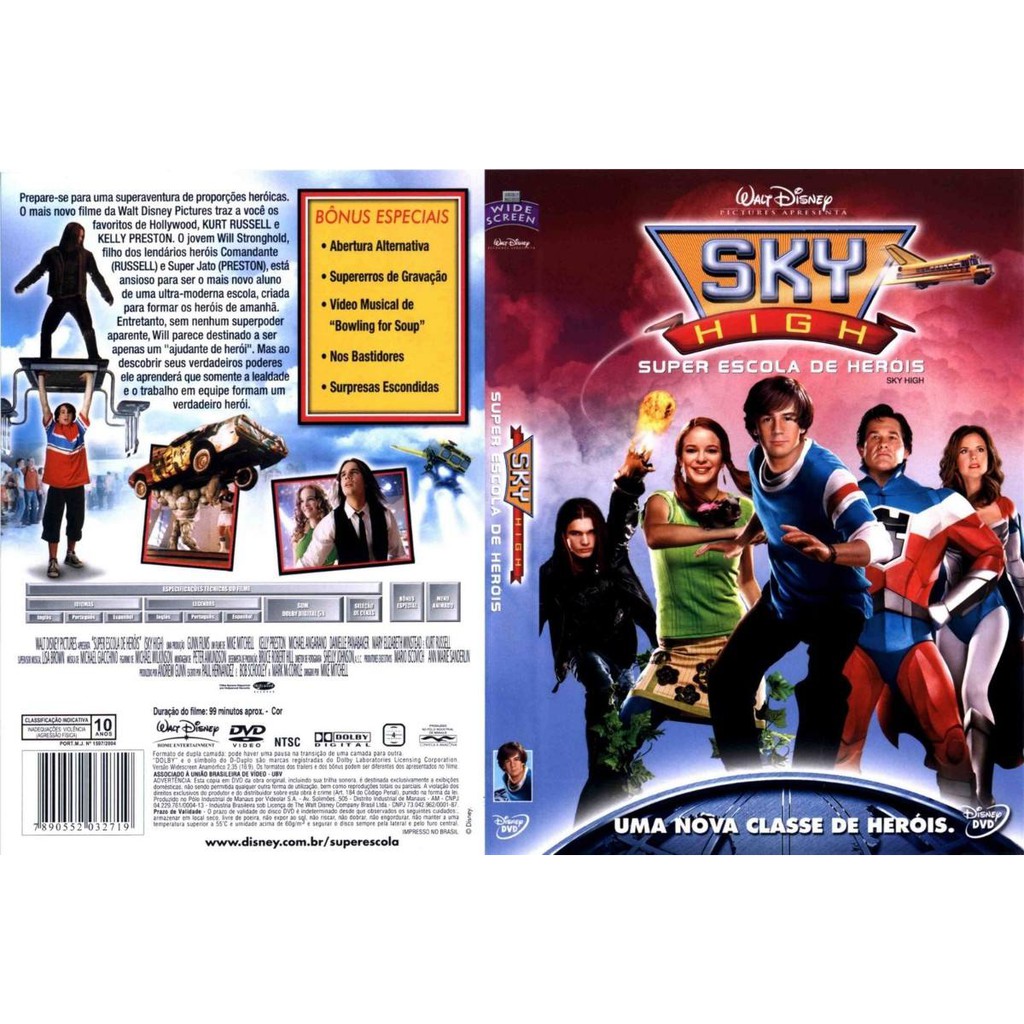 Dvd Sky High - Super Escola De Heróis - Disney - Revista HQ - Magazine Luiza