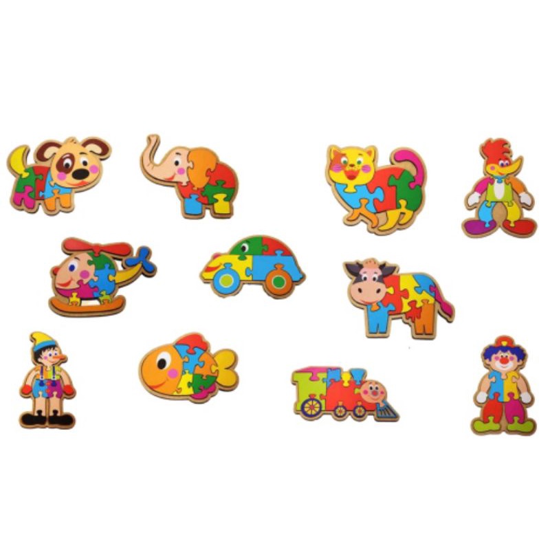 Toyvian Quebra-cabeça de madeira infantil com 3 peças - Jogos de quebra- cabeça criativos - brinquedos práticos de quebra-cabeça