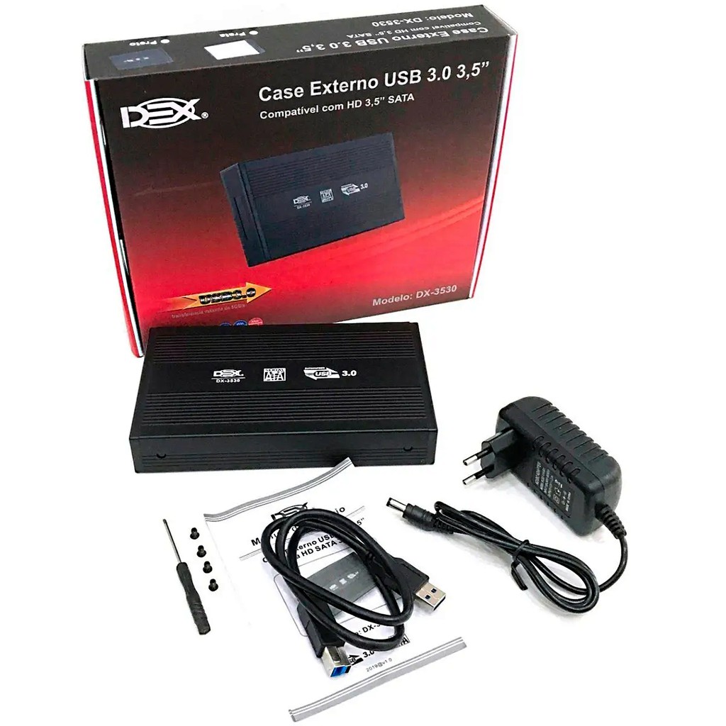 Case gaveta hd externo 3 5 usb 3 0 sata desktop pc notebook