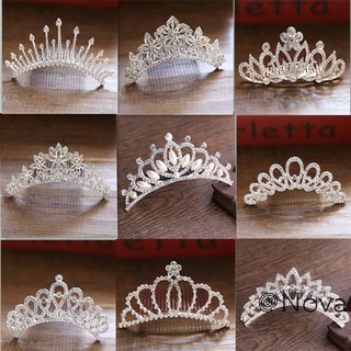 Moda Festa De Casamento Acessórios De Cabelo Princesa Coroa Rhinestone Tiara Prata Cor Da Cabeçaband