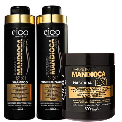 EICO Mandioca Kit Sh Cond Máscara 500g Shopee Brasil