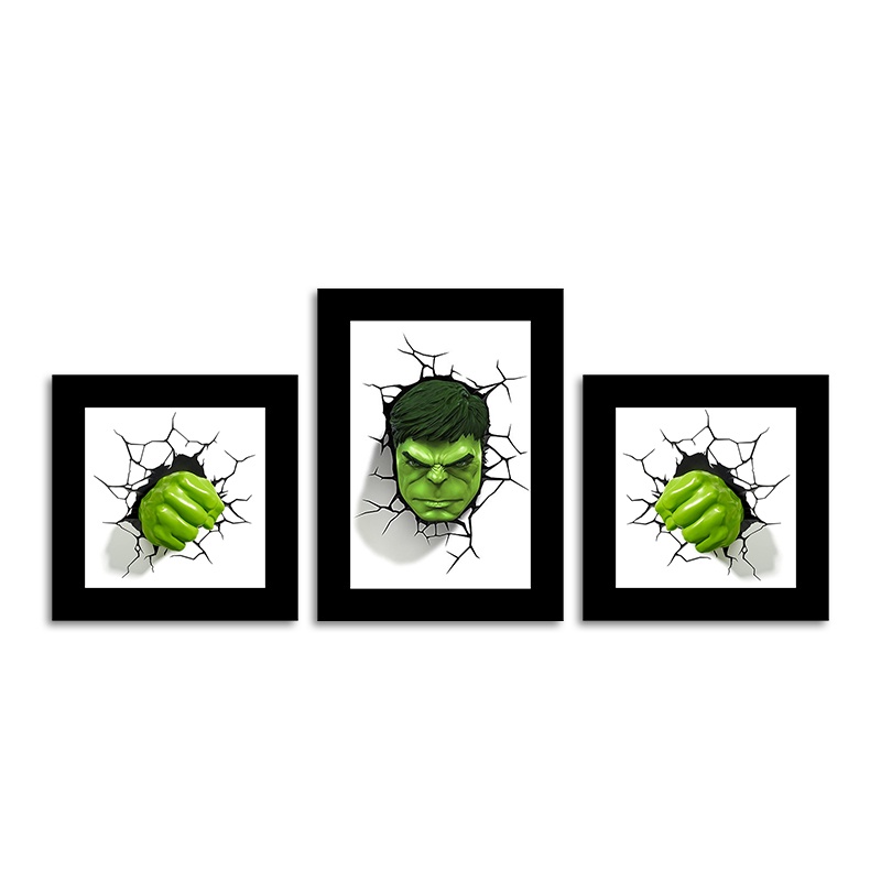 Quadro Canvas The Incredible Hulk Quadrinhos Marvel 40x40cm - Zona