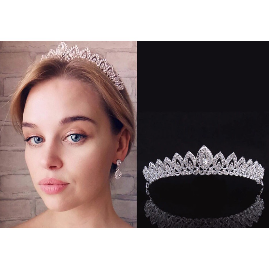 TIARA COROA COR PRATA PARA NOIVAS DAMINHAS E DEBUTANTES | Shopee Brasil