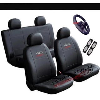 Capas De Bancos Carro Couro Preto Chery Face Cielo Tiggo Qq