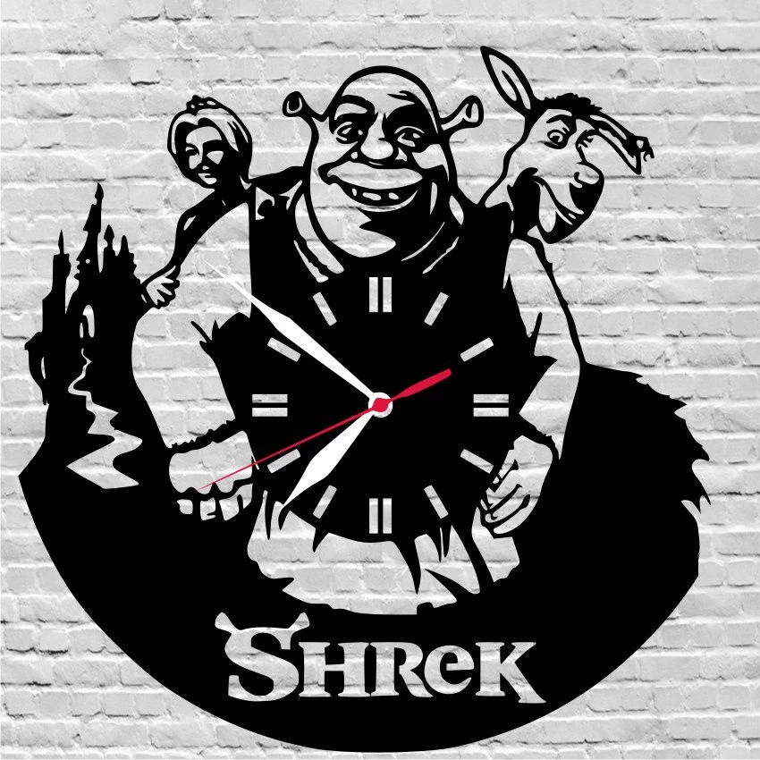 Shrek - Relógio Disco De Vinil Decoração