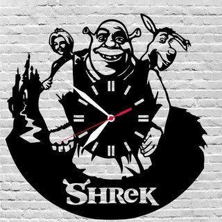 Shrek - Relógio Disco De Vinil Decoração