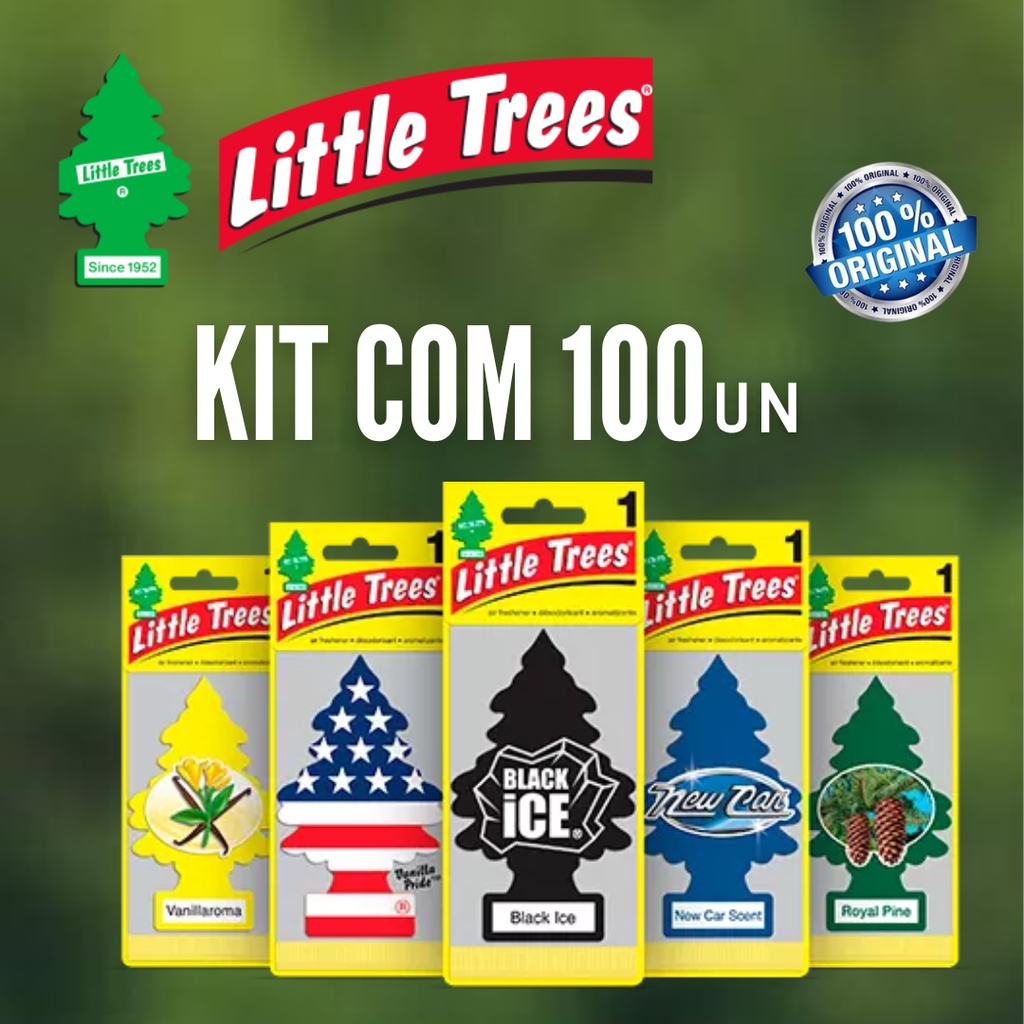 Kit com 100 aromatizantes Little Trees ORIGINAL (6,65 a unidade)