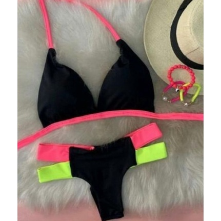 Biquíni Asa Delta Tira Neon Moda Gringa Blogueira Promoção Top