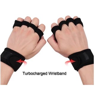 Luva Grip Academia Exercicios Com Munhequeira Fit Musculação ajuste Mbfit