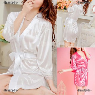 Silk Bridesmaid Robe Presentes, White Lace Robe nupcial para