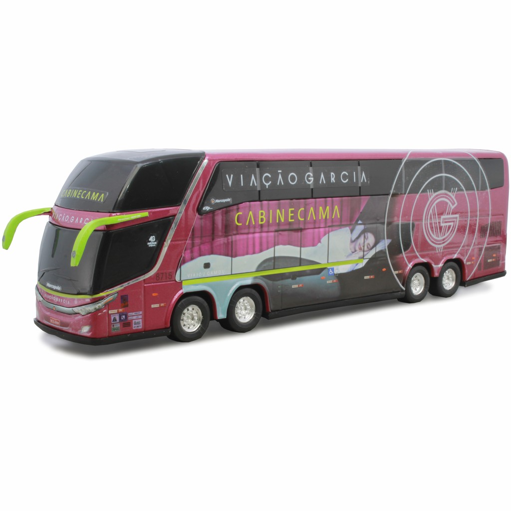 Ônibus em Miniatura G7 Double Deck Dd Pintura Rosa