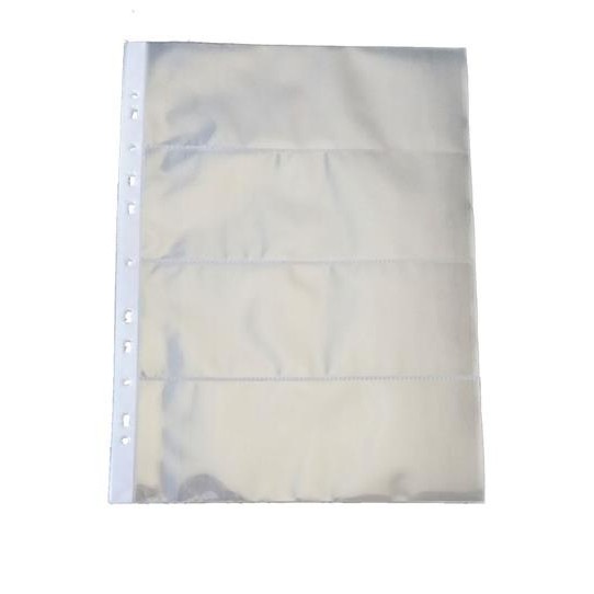 Kit 10 Folhas Grande Cédula POLIPROPILENO 4 Divisões 32x24cm