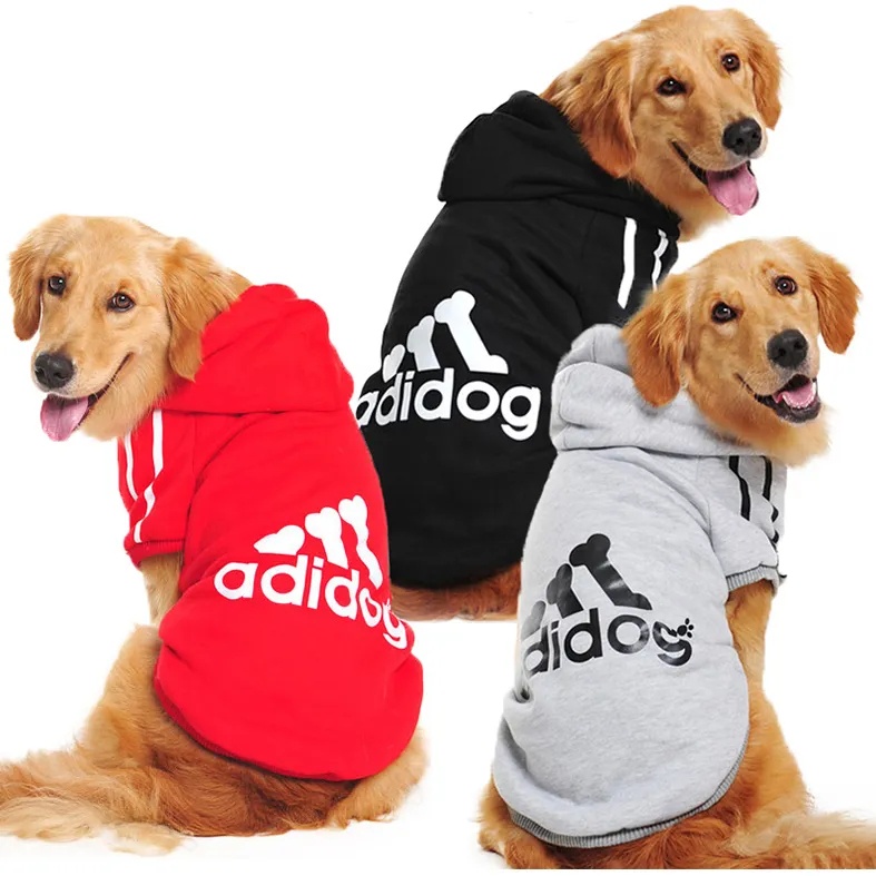 Roupa Grande De Cachorro Esportiva Com Capuz Para