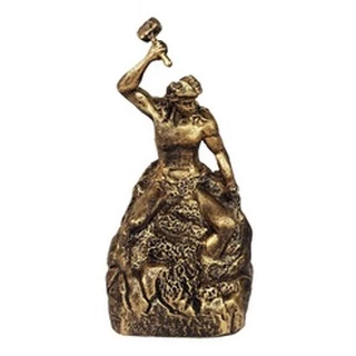 Estatueta Self Made Man Simbolo Sucesso Negócios Resina