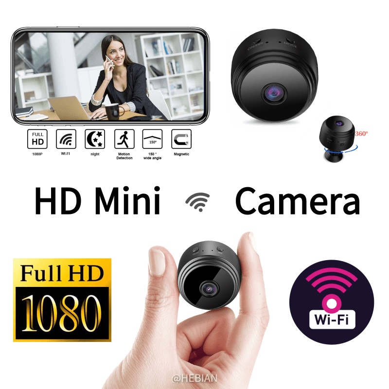 A9 Visão Noturna HD Mini Wifi Câmera 1080P Night Vision Sem Fio Vigilância